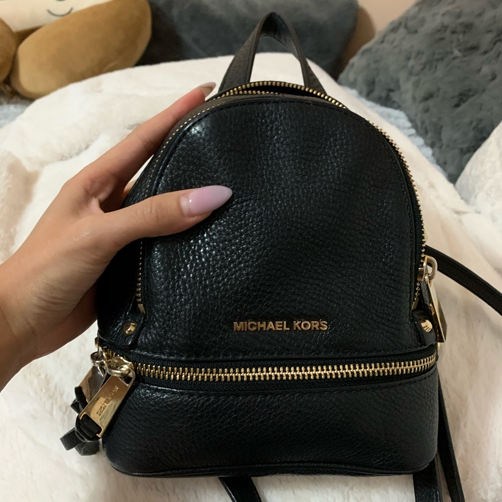 Black Michael Kors Rhea MINI Backpack